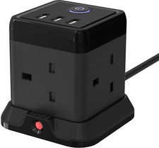 Cube Extension Lead with 3 USB
