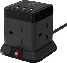 Cube Extension Lead with 3 USB