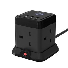 Cube Extension Lead with 3 USB