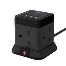 Cube Extension Lead with 3 USB